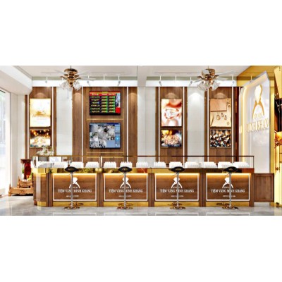 MẪU TỦ VÀNG PVG47 TỪ GỖ ÓC CHÓ NHẬP KHẨU, ĐÈN LED ĐỨC